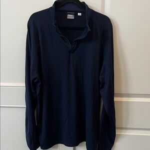 PUMA core quarter zip popover crest Men's Dark Blue Long Sleeve size xl